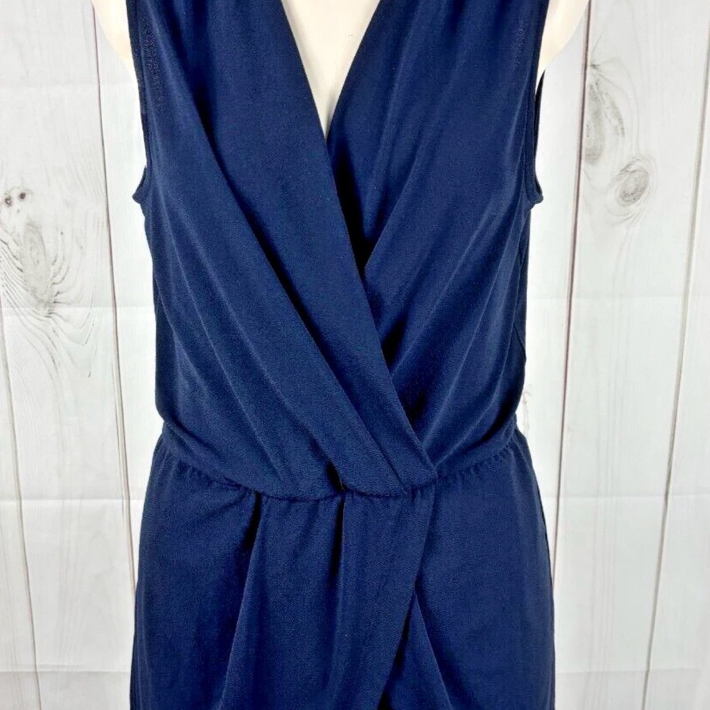 BCBGeneration Navy Blue Stretch Sleeveless Romper